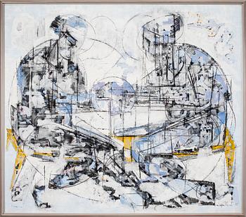 STEFAN THORÉN, blandteknik på pannå. Sign och dat -86.