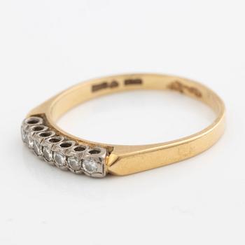 Ring, half eternity, 18K gold and brilliant-cut diamonds.