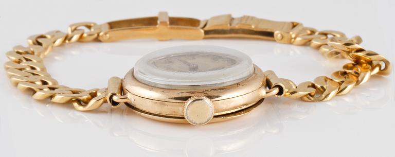 DAMARMBANDSUR, 14 K guld, 1900-talets första hälft. Total vikt 26 g.