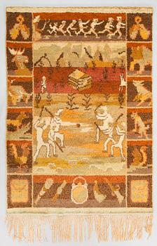 Anna Järnefelt, a Finnish ryijy rug for Neovius. Circa 180 x 125 cm.