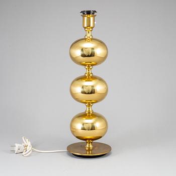 A brass table lamp, AB Stilarmatur Tranås, second half of the 20th century.