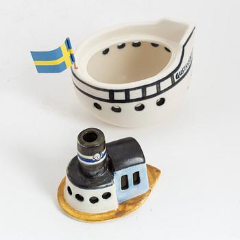 Lisa Larson, a set of six stoneware figurines, Gustavsberg.