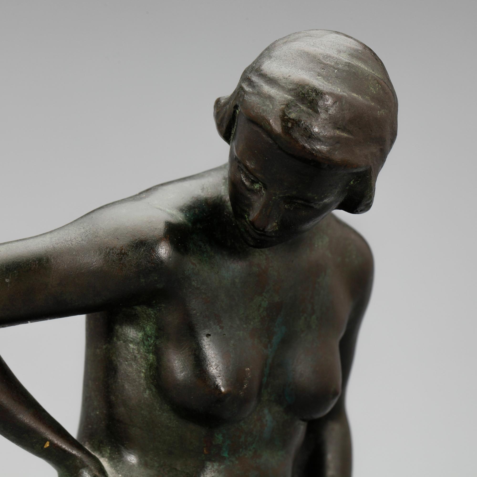 OSCAR JOHANNESSON, skulptur brons, signerad.