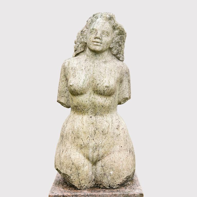 Arvid Källström, a signed stone sculpture.