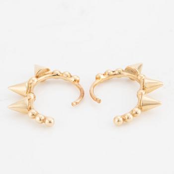 A pair of earrings 14K gold, possibly Maria Tash.