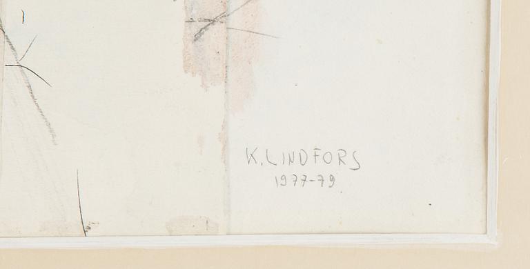 Kent Lindfors, blandteknik och collage, signerad och daterad 1977-79.