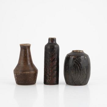 Carl-Harry Stålhane, three stoneware pieces, Rörstrands Ateljé.