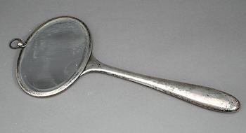 HANDSPEGEL, silver, C G Hallberg, Stockholm 1920.