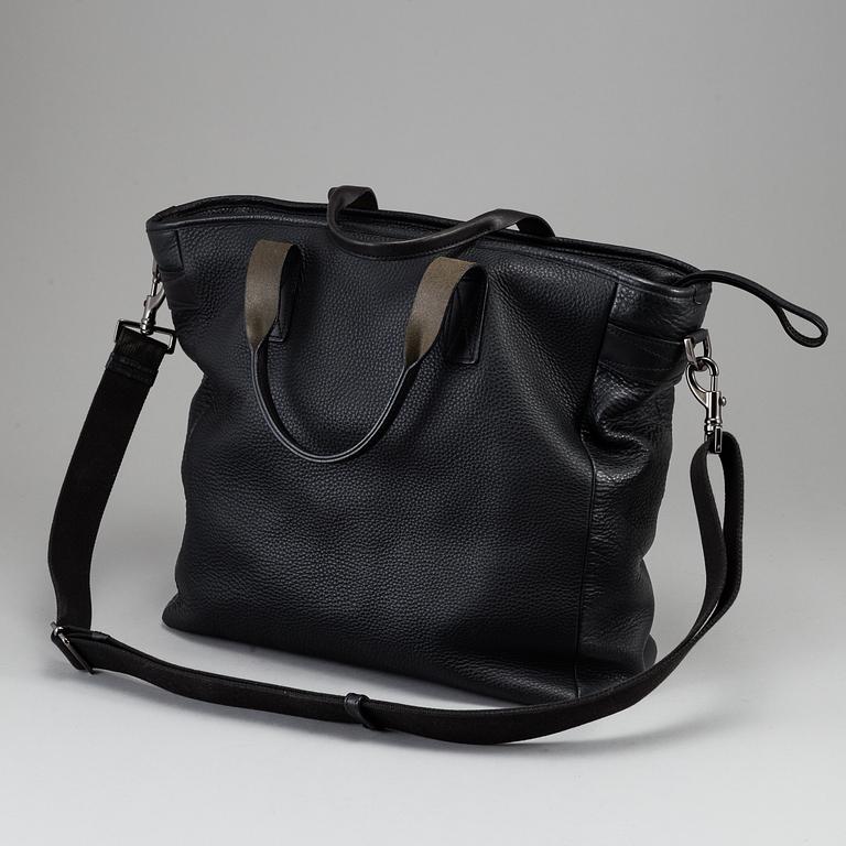 MULBERRY, black leather tote bag.