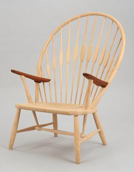 A Hans J Wegner ash and teak 'Peacock chair', by PP Møbler, Denmark.