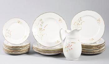 MATSERVIS, 47 delar, porslin, Gustavsberg, "Inger".