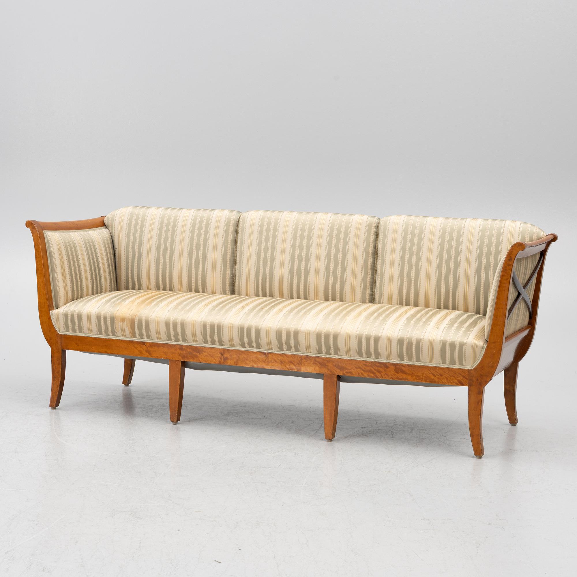 Carl Malmsten, a Swedish Grace sofa, Svenska Möbelfabrikerna, Bodafors, 1920s.