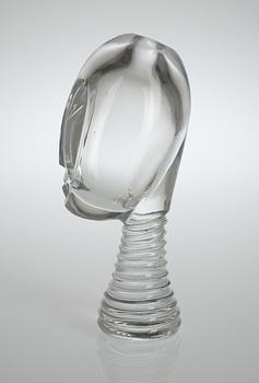 A Vicke Lindstrand cut glass sculpture/vase, Kosta 1950's-60's.