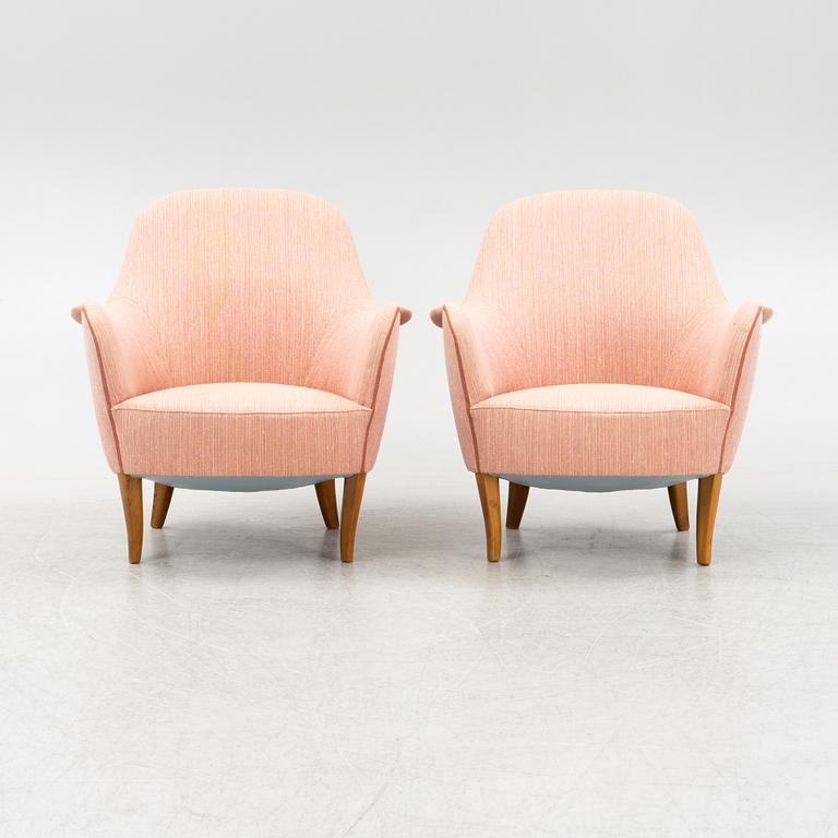 Carl Malmsten, fåtöljer, ett par, "Cirkus", 1900-talets andra hälft.