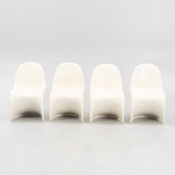 Verner Panton, stolar, 4 st, "Panton chair", Herman Miller, 1971-77.