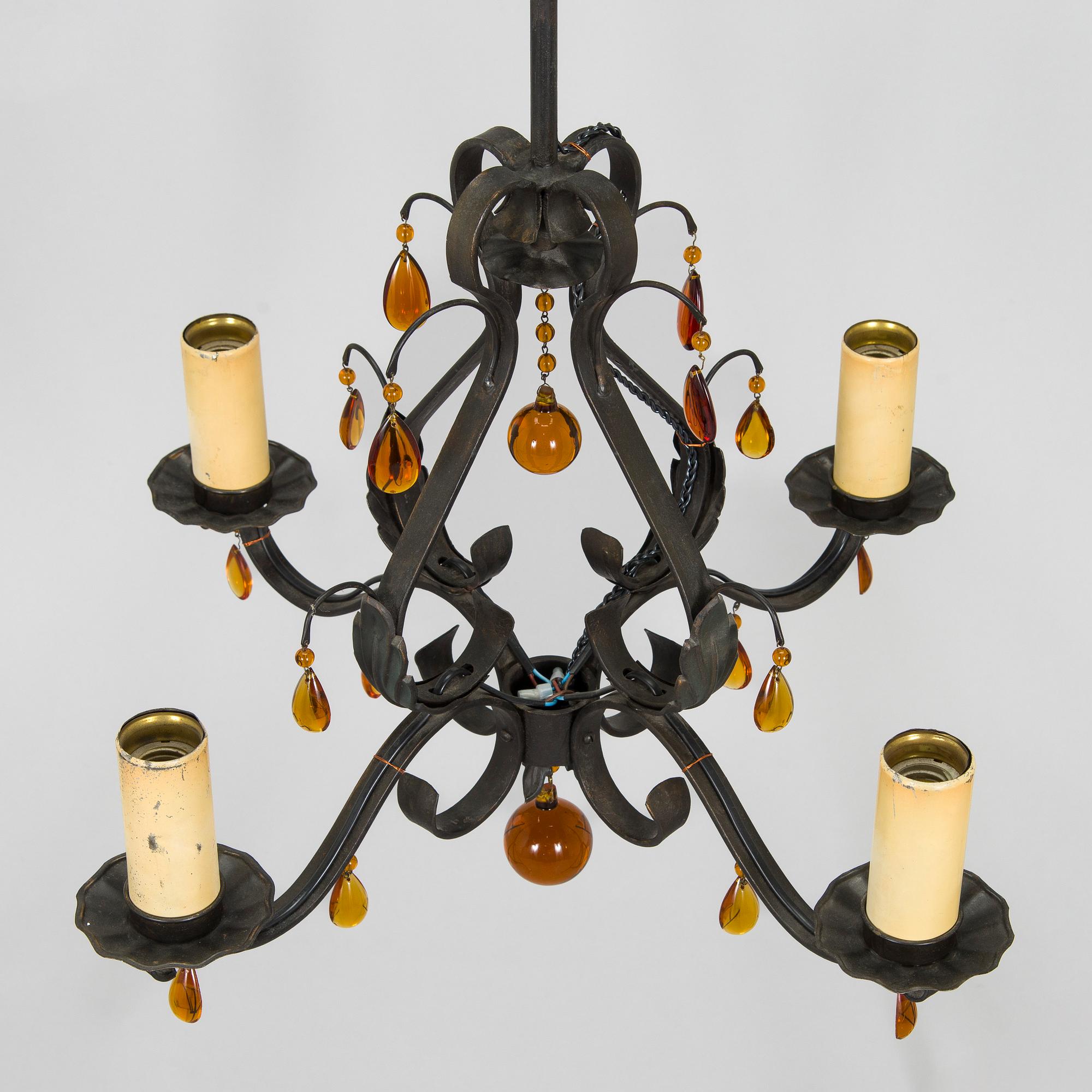 Paavo Tynell, a 1930's '1712' chandelier for Taito. Finland.