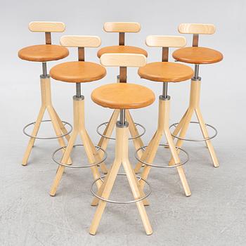Pierre Sindre & Patrik Bengtsson, six 'Pop' bar chairs, Gärsnäs, 2017.