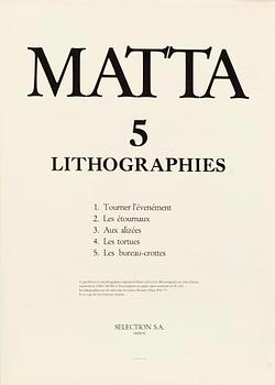 Roberto Matta folder with five lithographs in color signed and numbered 21/100.