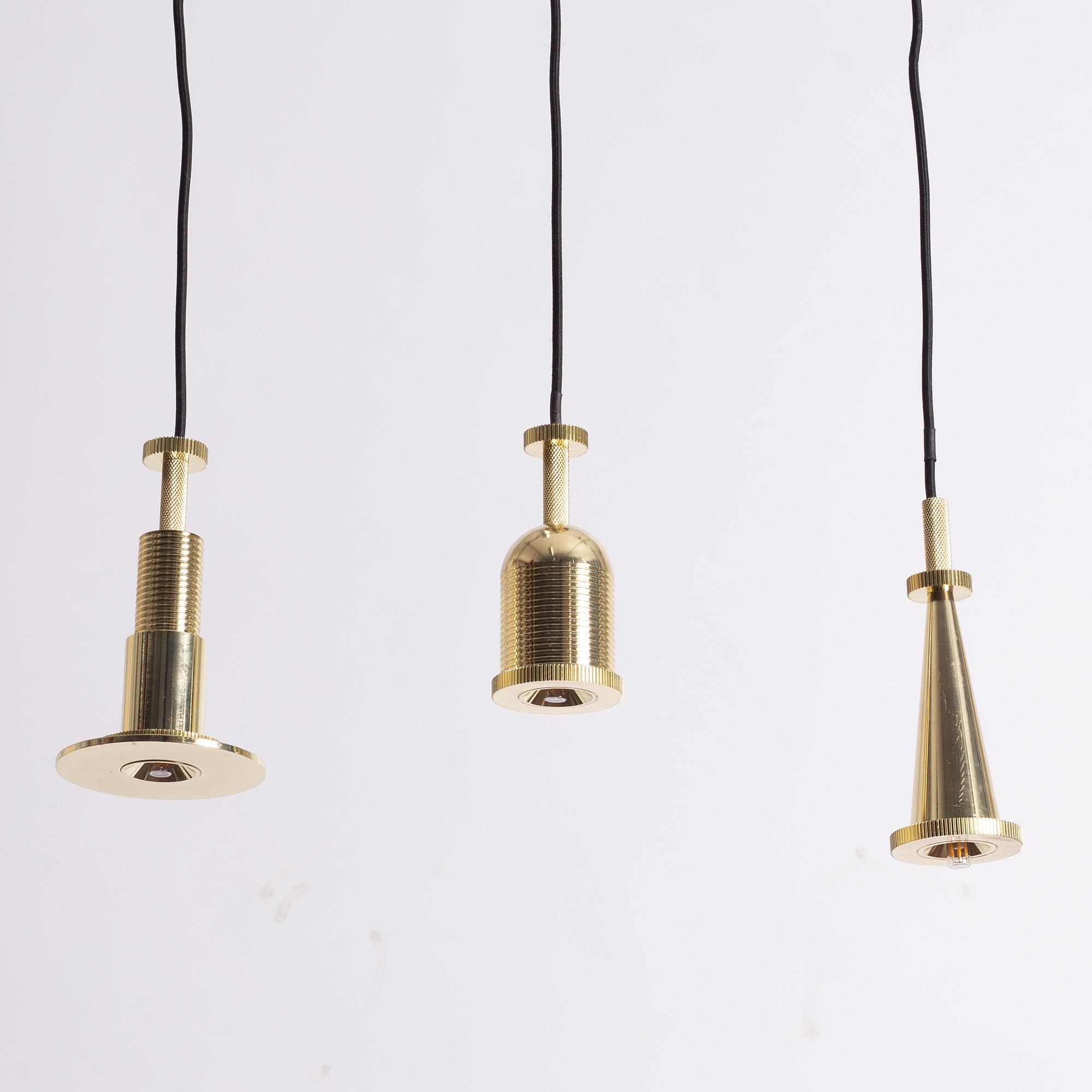 Tom Dixon, taklampor/fönsterlampor, 3 st, "Cog", Tom Dixon.