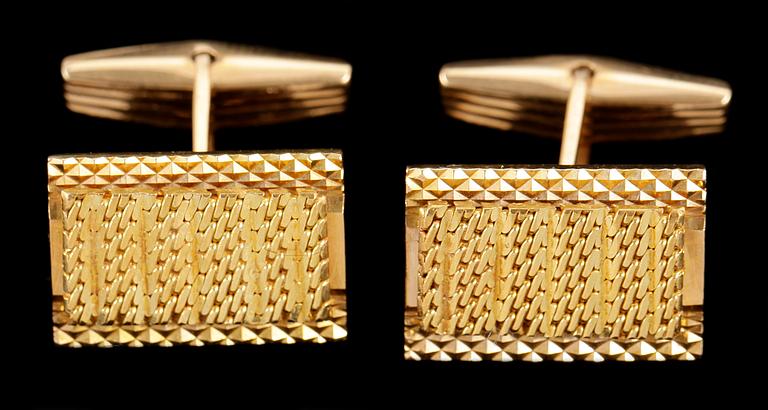 MANSCHETTKNAPPAR, 18k guld, Frankrike. Vikt 13g.