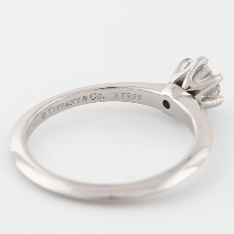 TIFFANY & CO. a 0.42 cts brilliant cut diamond ring.