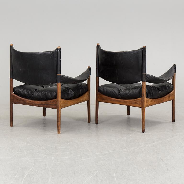 A pair of 'Modus' easy chairs by Kristian Solmer Vedel, Søren Willadsen, Denmark, 1960s.