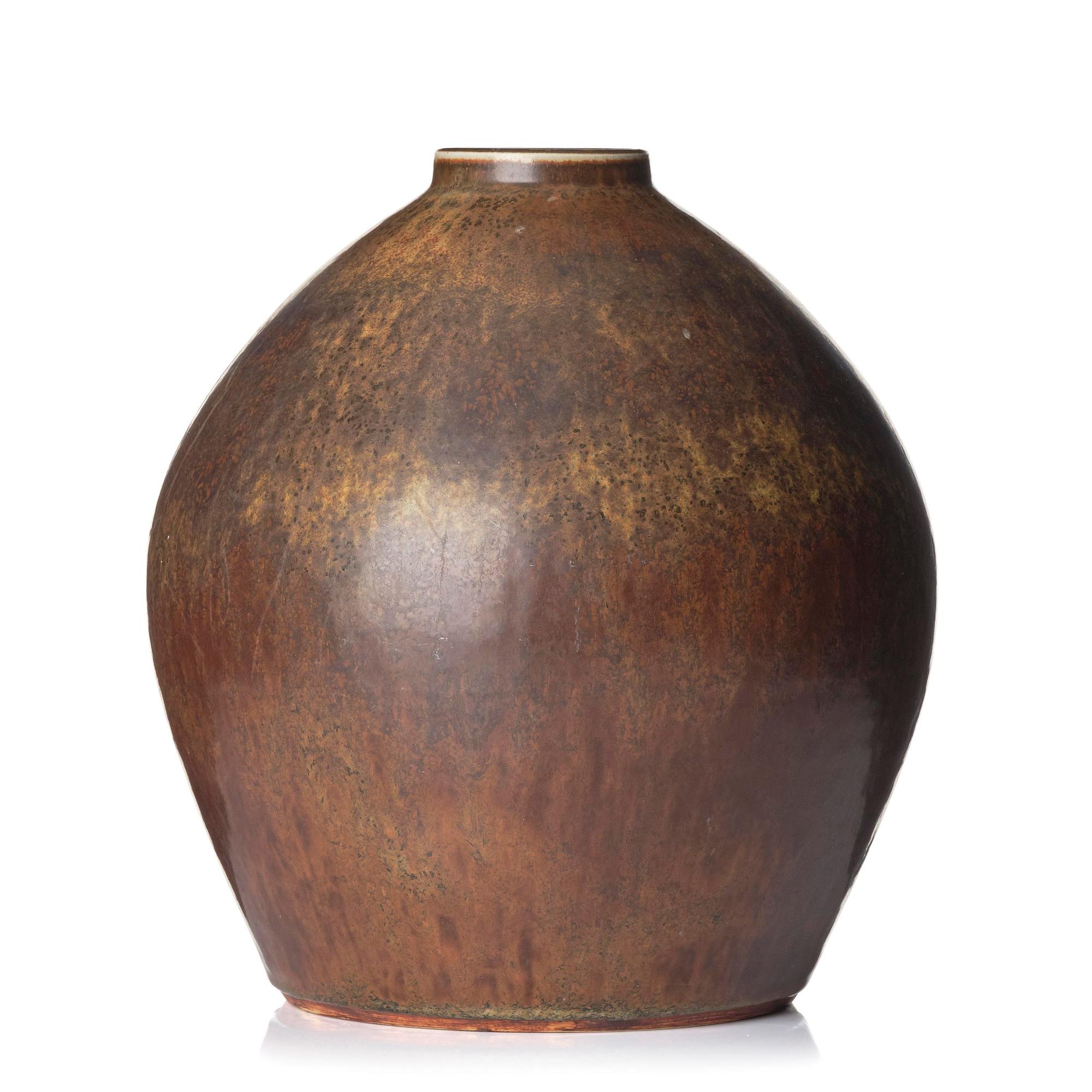 Carl-Harry Stålhane, a unique stoneware vase, Rörstrand Sweden 1965.