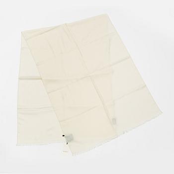 Gucci, a wool and silk mix "GG" jaquard shawl.