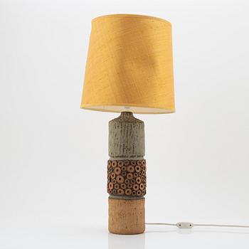 Roger Stribley, a stoneware table lamp, 1970's.