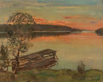 Berndt Lagerstam, oil on board, signed.