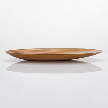 Tapio Wirkkala, a plywood dish, signed TW.