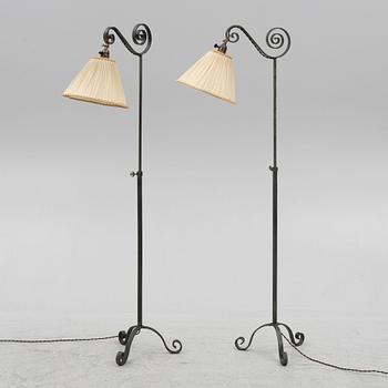 Bjerkås, a pair of floor lamps model "6", Gothenburg, 1930s.