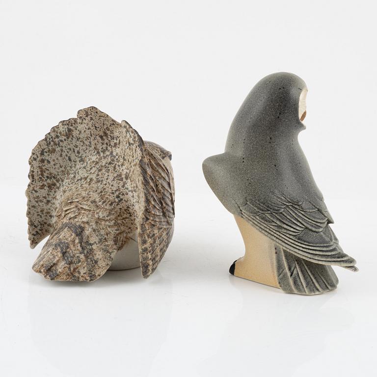 Paul Hoff, figuriner, 5 st, Berguv, Fjällräv, Fjällgås, Tornuggla och Grönfläckig padda, WWF.