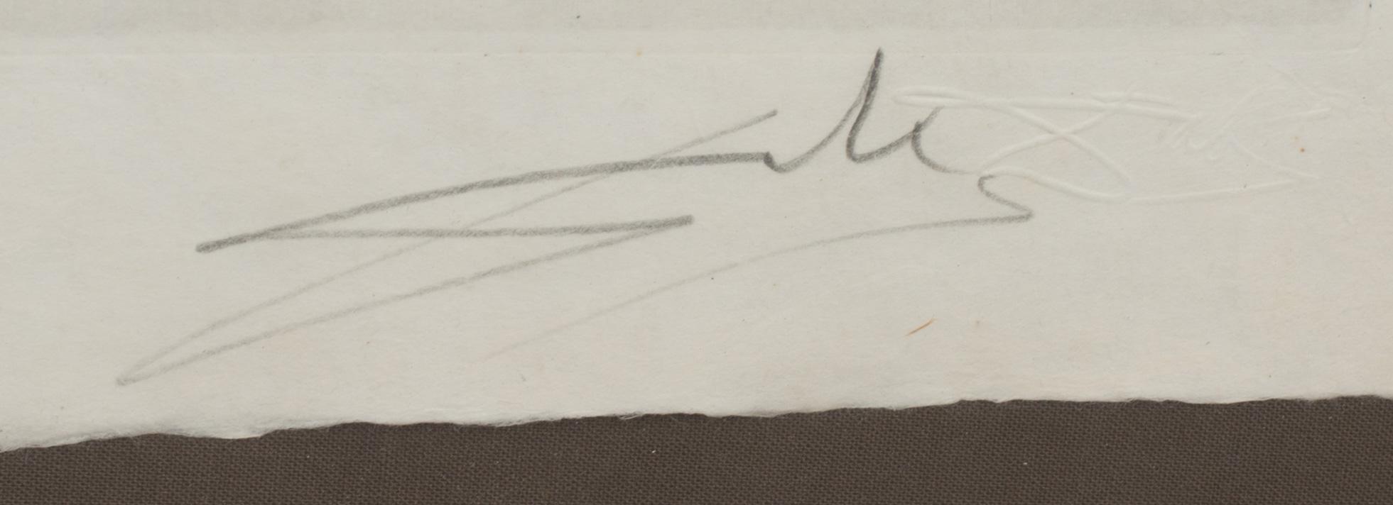 SALVADOR DALÍ, drypoint on Japan paper, signed and numbered.
