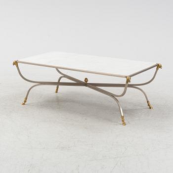 A marble top coffee table, probably Italy, second half of the 20th Century.