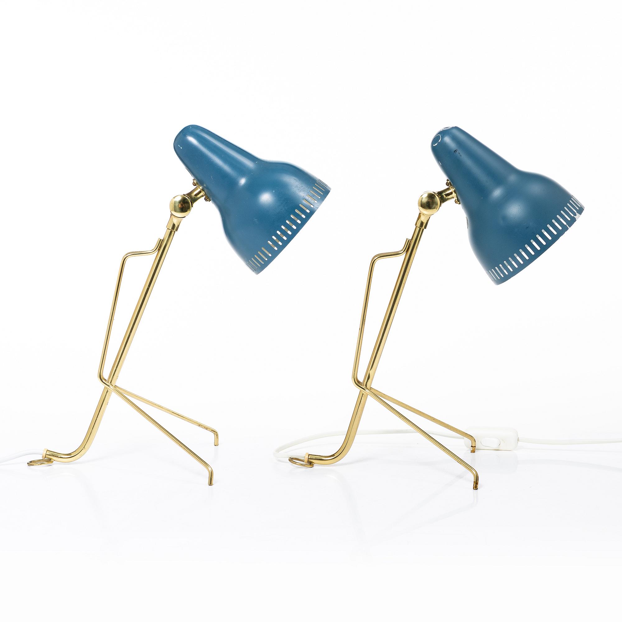 Boris Lacriox, table lamps, a pair, Falkenbergs Belysning, mid-20th century.