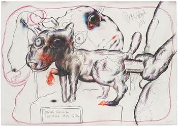 494. Bjarne Melgaard, 'Erik Gill Fuckin his Dog'.