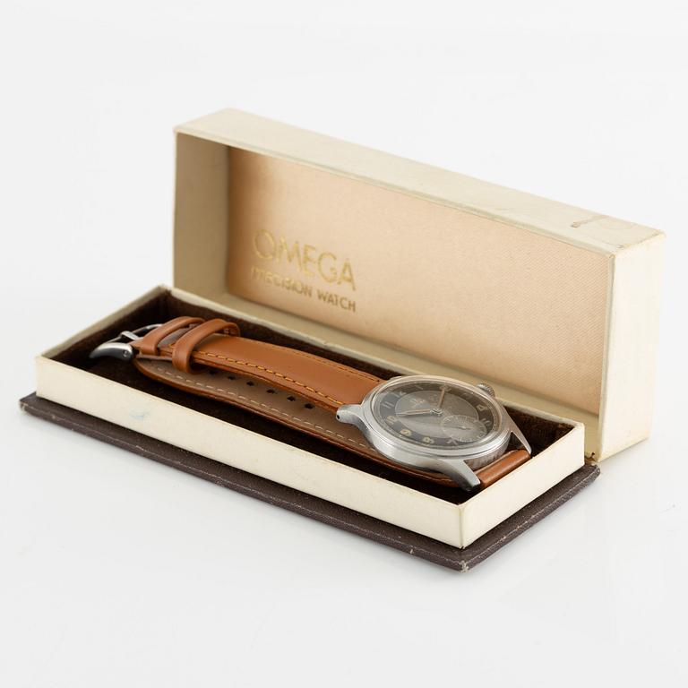 Omega, "Antimagnetisk, Vattentät, Stötskyddad", armbandsur, 35 mm.