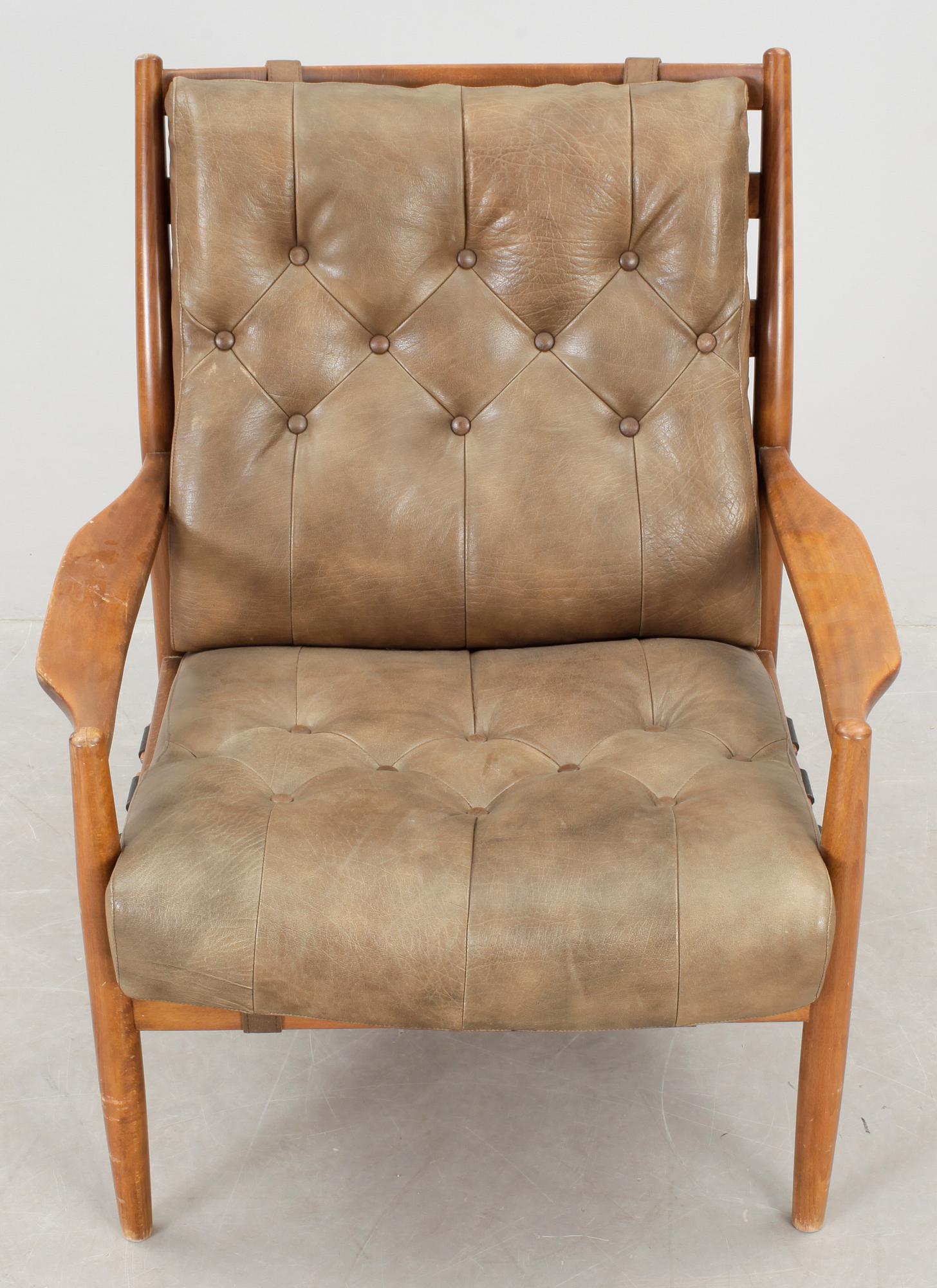 FÅTÖLJ, "Läckö", Ingemar Thillmark för OPE, 1900-talets andra hälft.