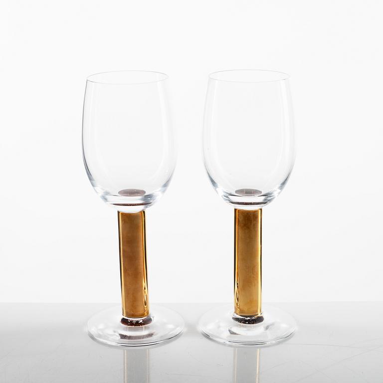 Gunnar Cyrén, eleven 'Nobel' wine glasses, Orrefors.