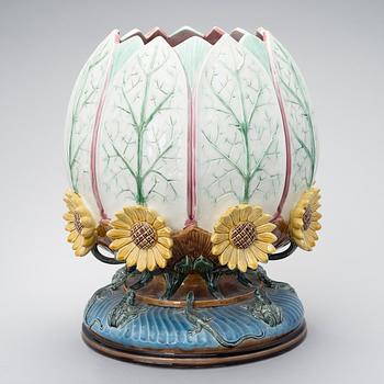 A FLOWER POT, maiolica, Arabia ca 1911.