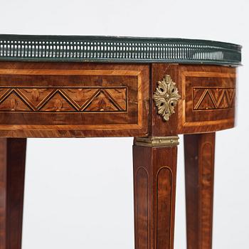 A Gustavian late 18th century table, attributed to Gottlieb Iwersson, royal cabinetmaker, master in Stockholm 1778-1813.