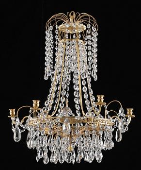 135. LJUSKRONA, för sex ljus. Gustaviansk stil.