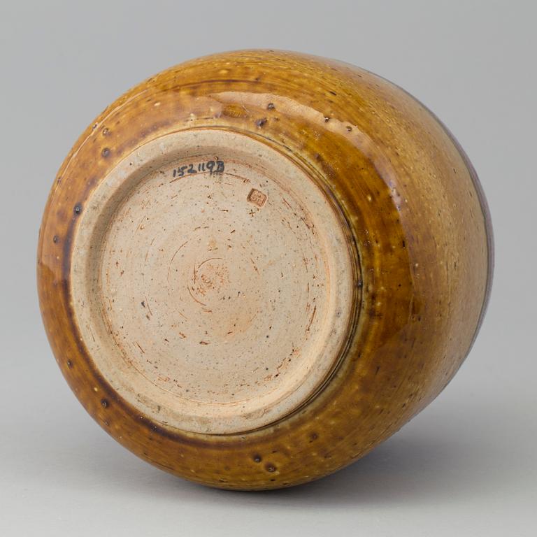 SVEN HOFVERBERG, a stoneware vase, signed SH.