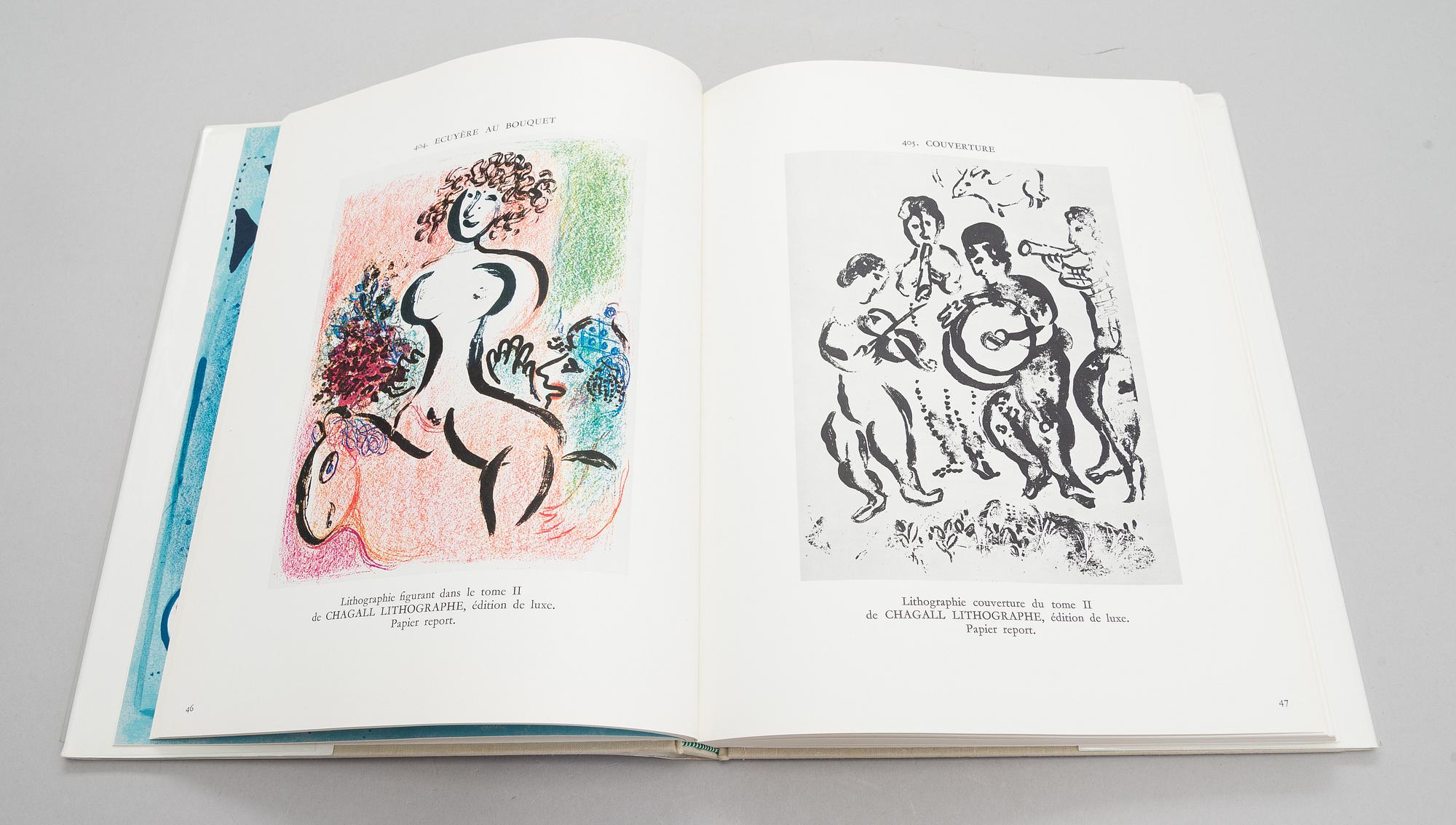 Two books, 'Chagall Lithographe III' and 'Chagall Litographe IV', 1969 and 1974.