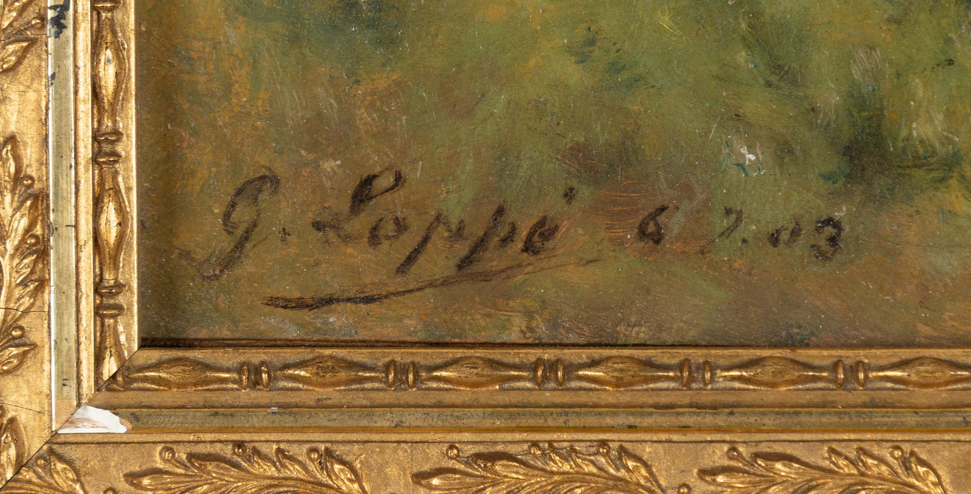 Gabriel Loppé, Skymningslandskap, ("Harrogate").