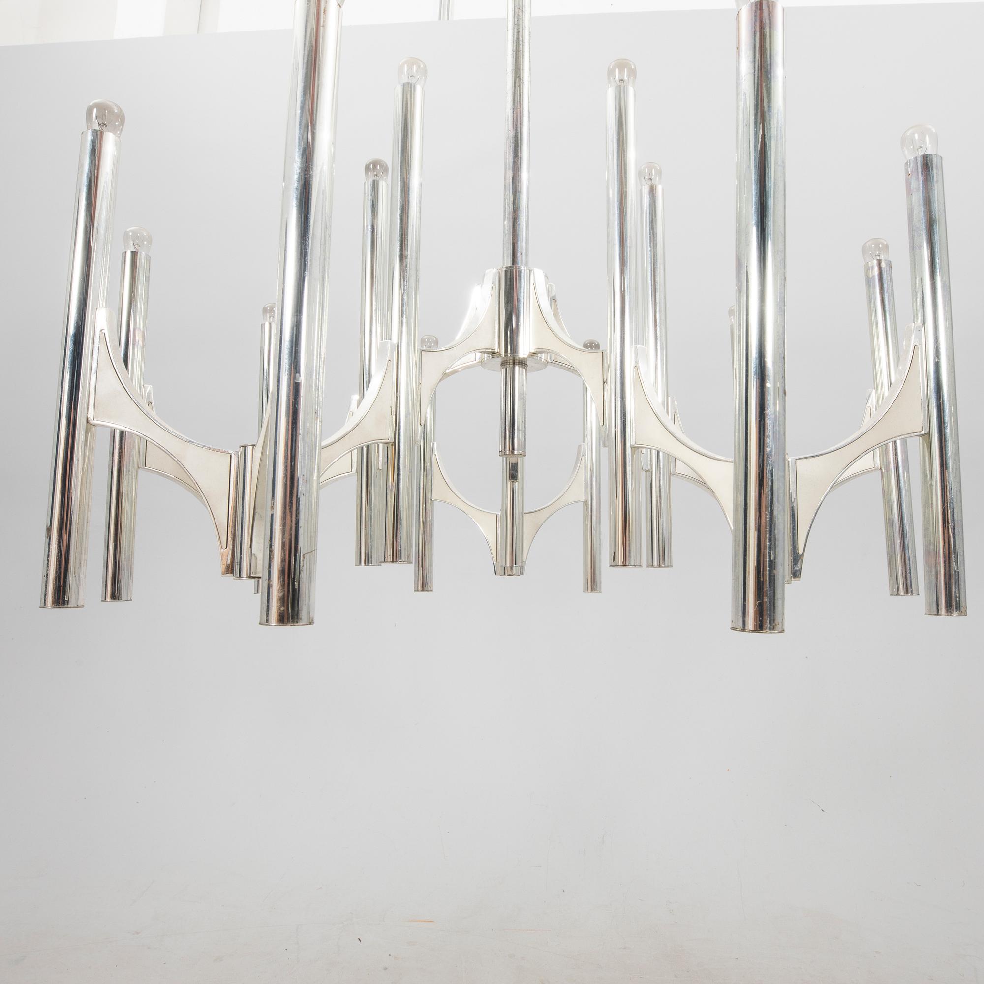 Gaetano Sciolari ljuskrona 'Orbit', 15 ljuspunkter 1960 - 70 - tal.