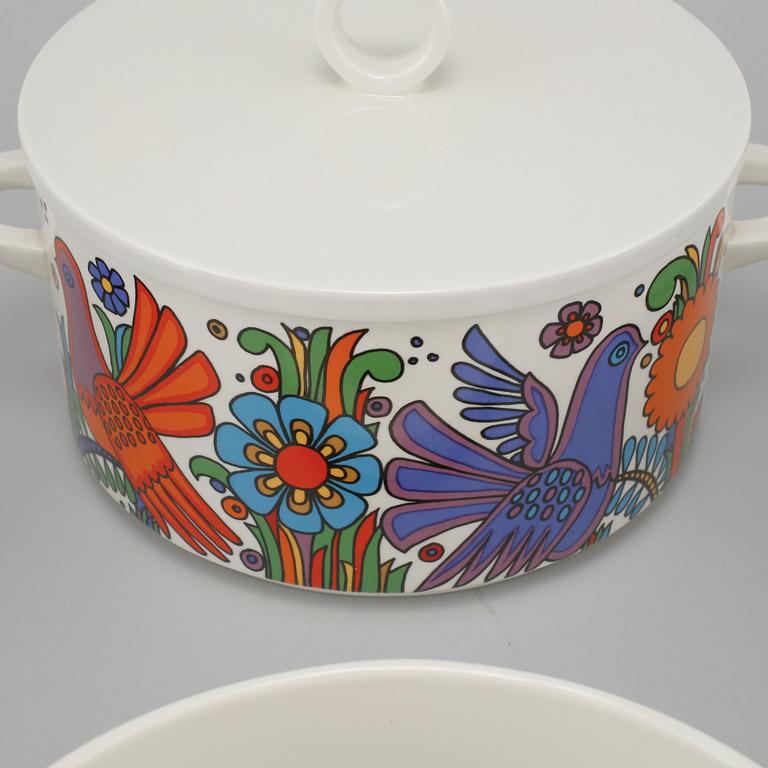 MATSERVIS, 46 delar, porslin, "Acapulco", Villeroy & Boch, Luxemburg, 1900-talets andra hälft.