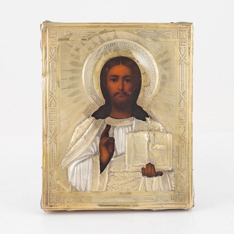 Icon with silver oclad, Moscow 1893.