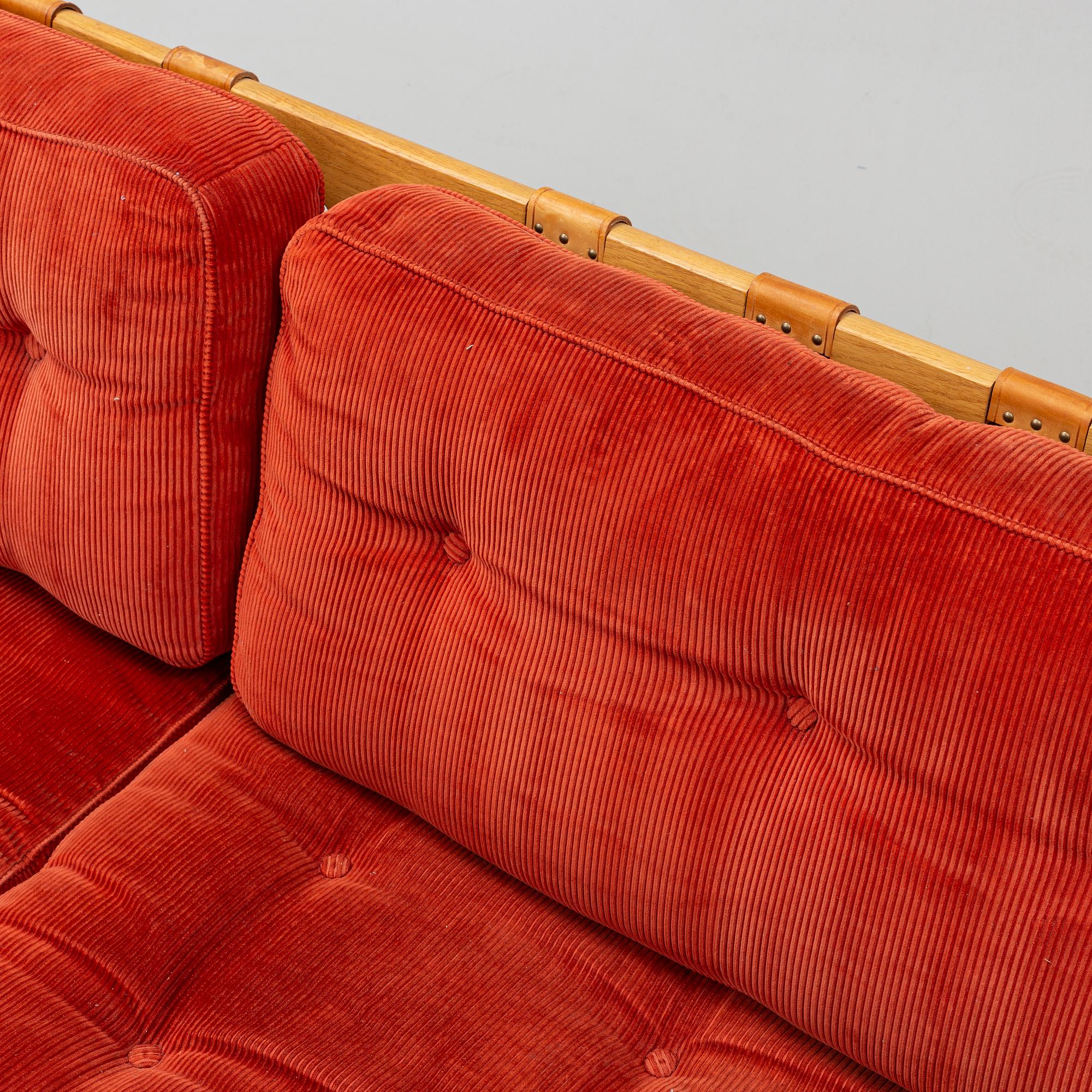 A 'Tornado' oak sofa by Eric Merten, 1960's.